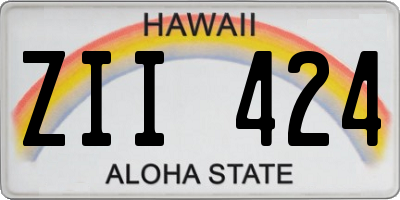 HI license plate ZII424