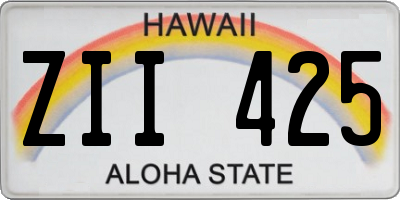 HI license plate ZII425
