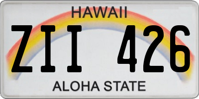 HI license plate ZII426