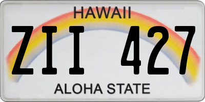 HI license plate ZII427
