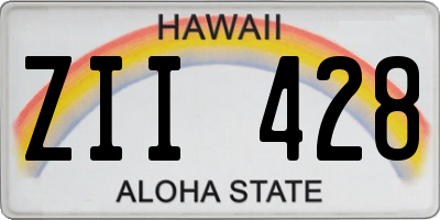 HI license plate ZII428
