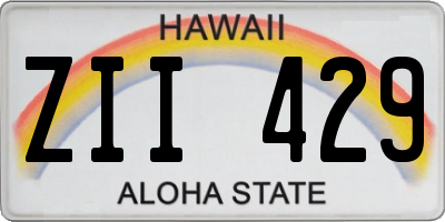 HI license plate ZII429