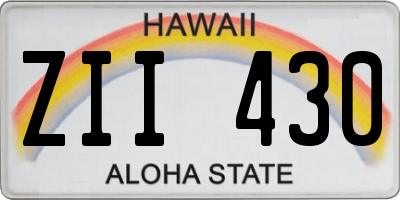 HI license plate ZII430