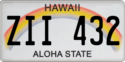 HI license plate ZII432
