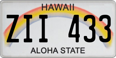 HI license plate ZII433
