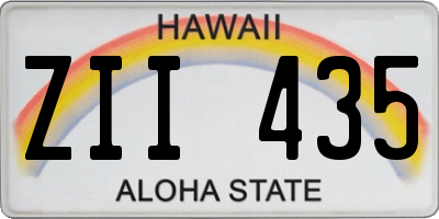 HI license plate ZII435