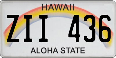HI license plate ZII436