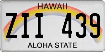 HI license plate ZII439