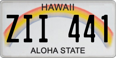 HI license plate ZII441