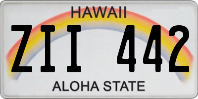 HI license plate ZII442