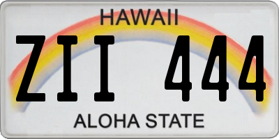 HI license plate ZII444