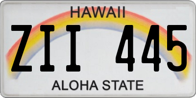HI license plate ZII445