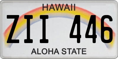 HI license plate ZII446