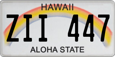 HI license plate ZII447