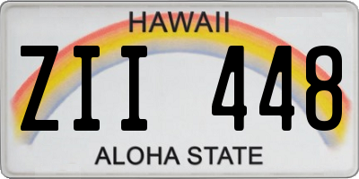 HI license plate ZII448