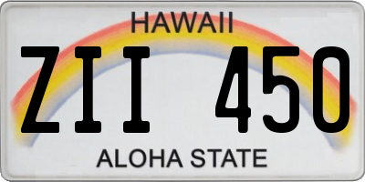 HI license plate ZII450