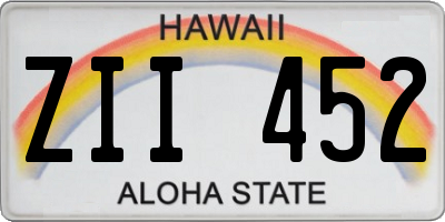 HI license plate ZII452