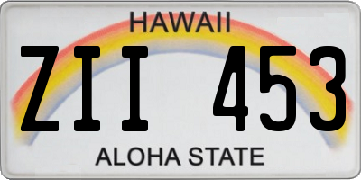HI license plate ZII453