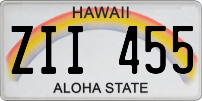 HI license plate ZII455