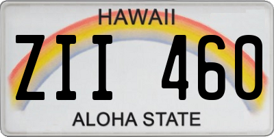 HI license plate ZII460