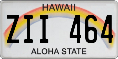 HI license plate ZII464