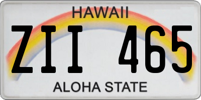 HI license plate ZII465