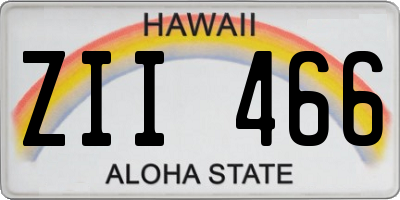 HI license plate ZII466