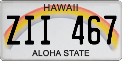 HI license plate ZII467