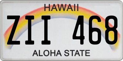 HI license plate ZII468