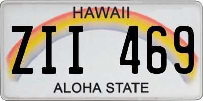 HI license plate ZII469