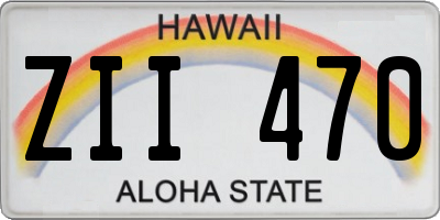 HI license plate ZII470