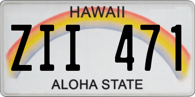 HI license plate ZII471