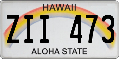HI license plate ZII473