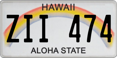 HI license plate ZII474