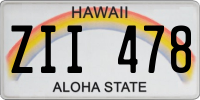 HI license plate ZII478