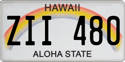 HI license plate ZII480