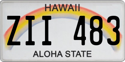 HI license plate ZII483