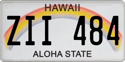HI license plate ZII484