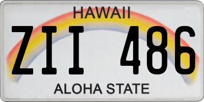 HI license plate ZII486