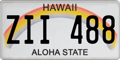 HI license plate ZII488