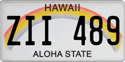 HI license plate ZII489