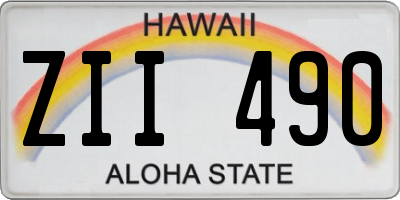 HI license plate ZII490