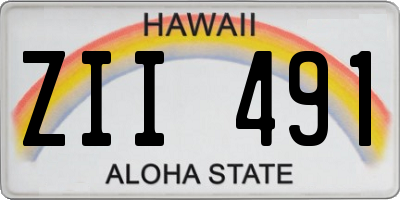 HI license plate ZII491