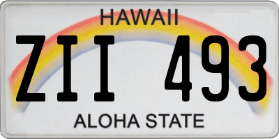 HI license plate ZII493