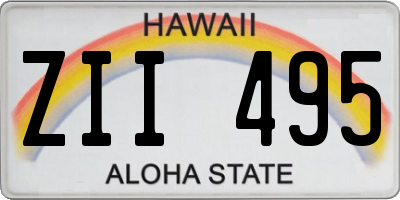 HI license plate ZII495