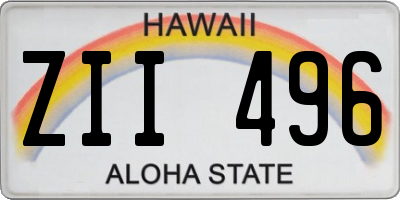 HI license plate ZII496