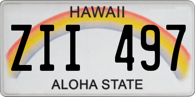 HI license plate ZII497
