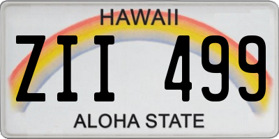 HI license plate ZII499