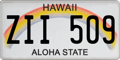HI license plate ZII509