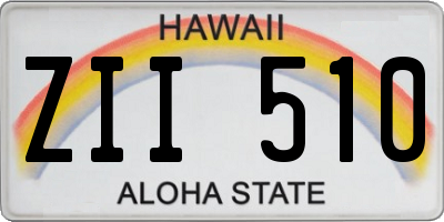 HI license plate ZII510